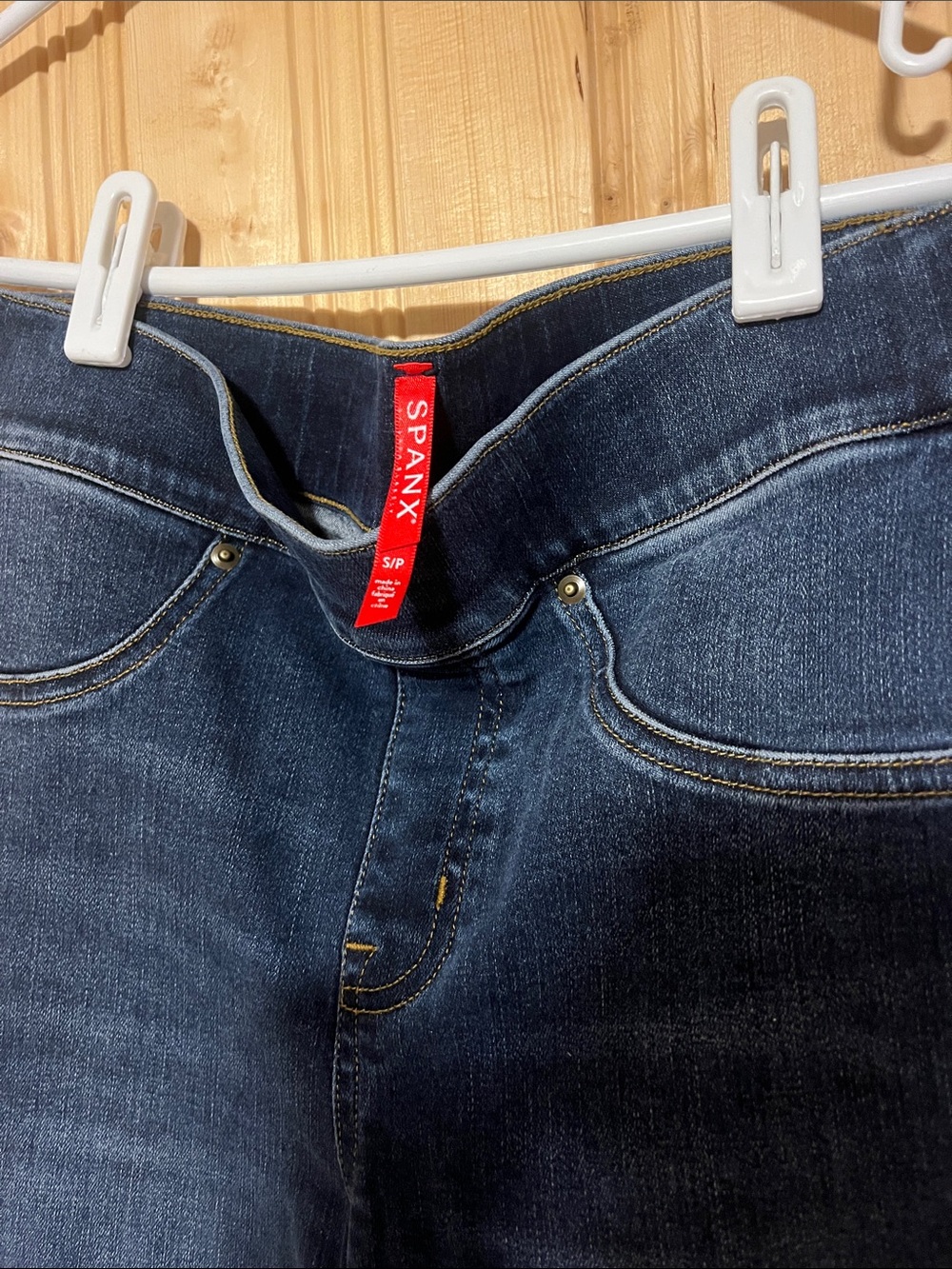 SPANX Dark Blue High Rise Stretch Jeggings